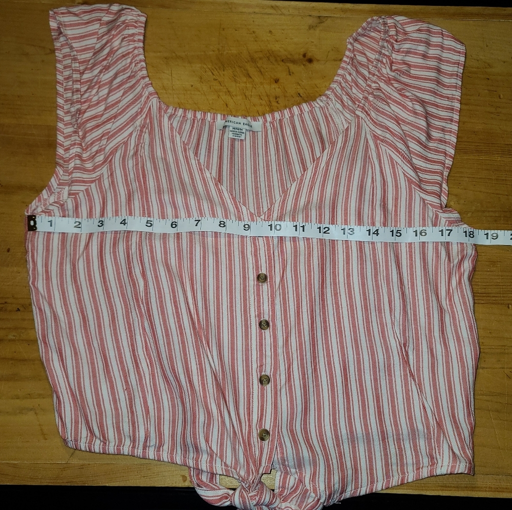 American Eagle Stripe Button Down Shirt - Picture 7 of 9